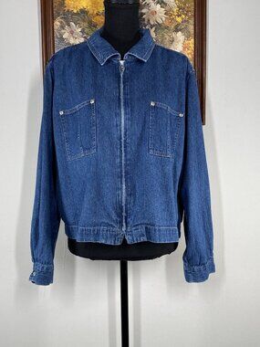 Vintage Venezia Denim Jean Jacket Women's 18/20 Blue Casual VTG